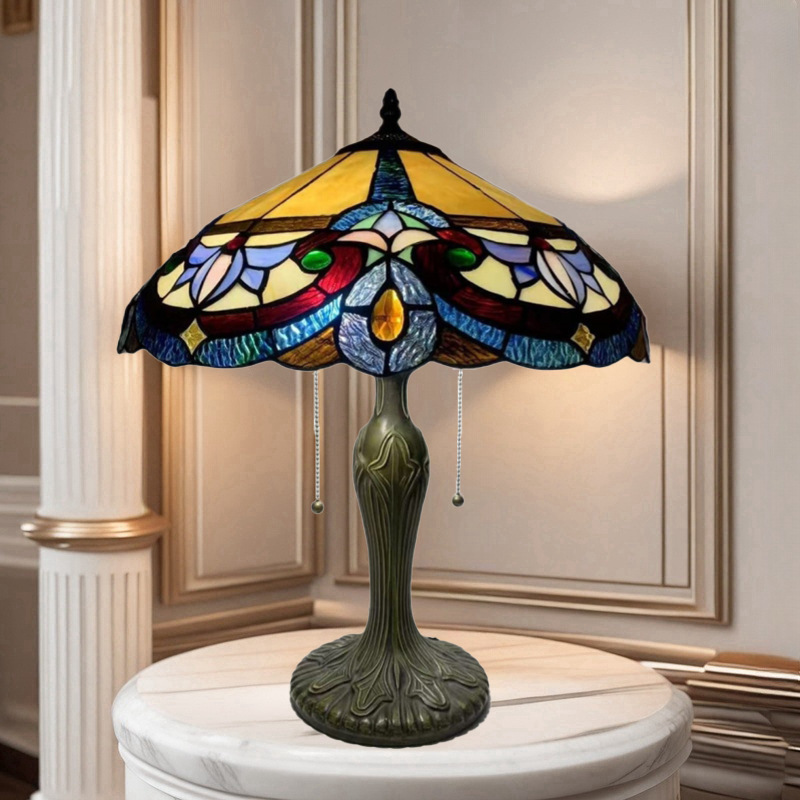 Tiffany Lamp Tiffany Style Baroque Style Table Lamp, Antique Luxury Bedside Lamp