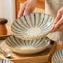 家用陶瓷釉下彩日式汤盘