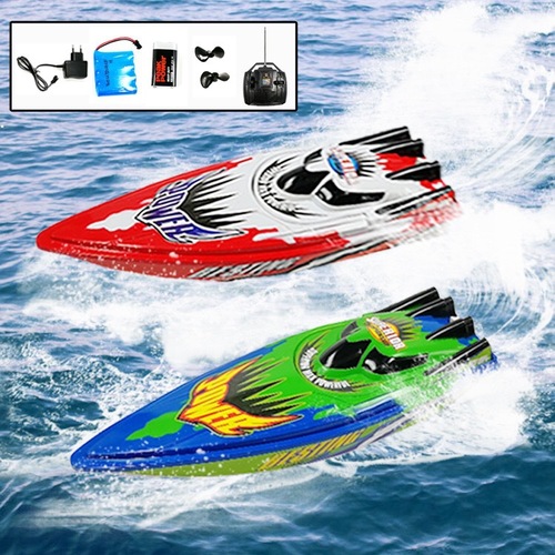 Cross-border high-speed remote-controlled boat racing sailboat model fast boat waterproof electric children's water play toy boat charging