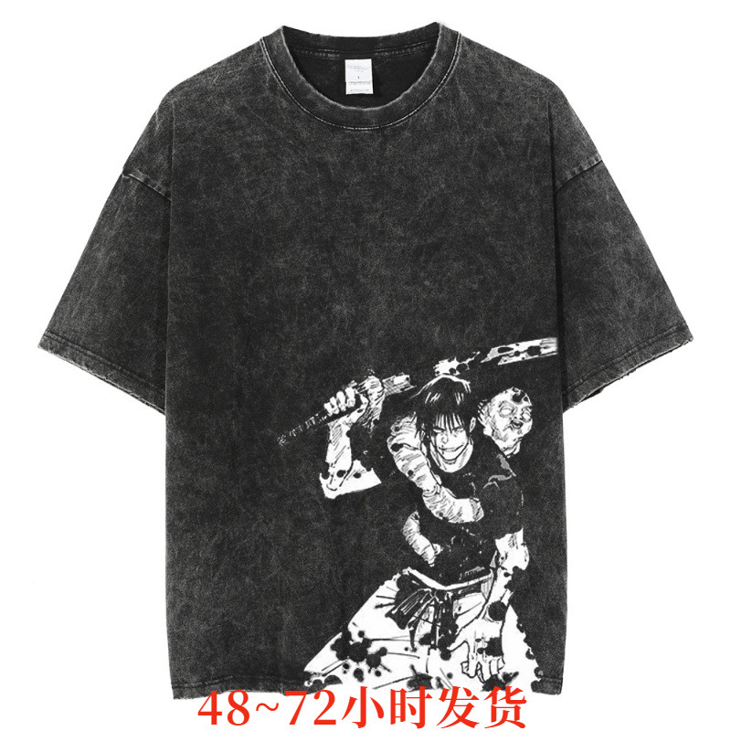 Summer retro Japanese T-shirt hip-hop style for leisure