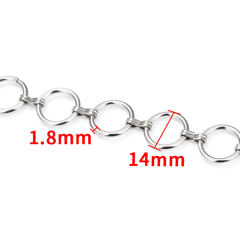 Simple Style Style 1 M Per Pack 304 Stainless Steel 14mmKS115059-Z Jewelry Accessories