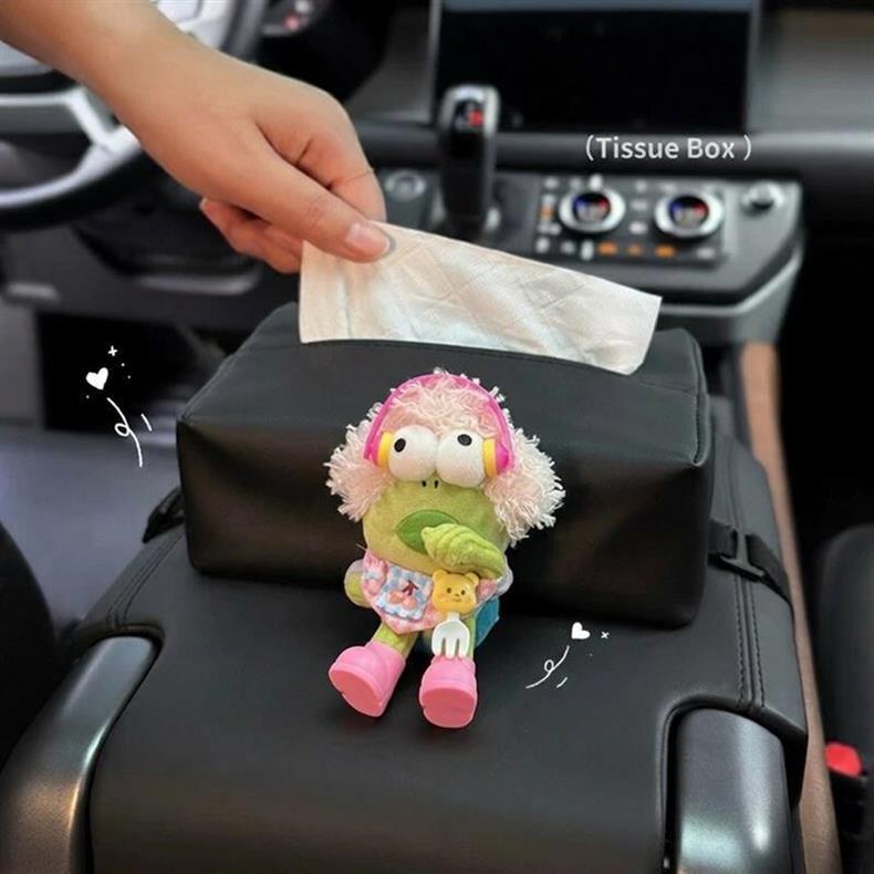 Bikini Bottom Ugly Fish Car Tissue Box Armrest Box Creative Cute High-End Car Interior Decoration