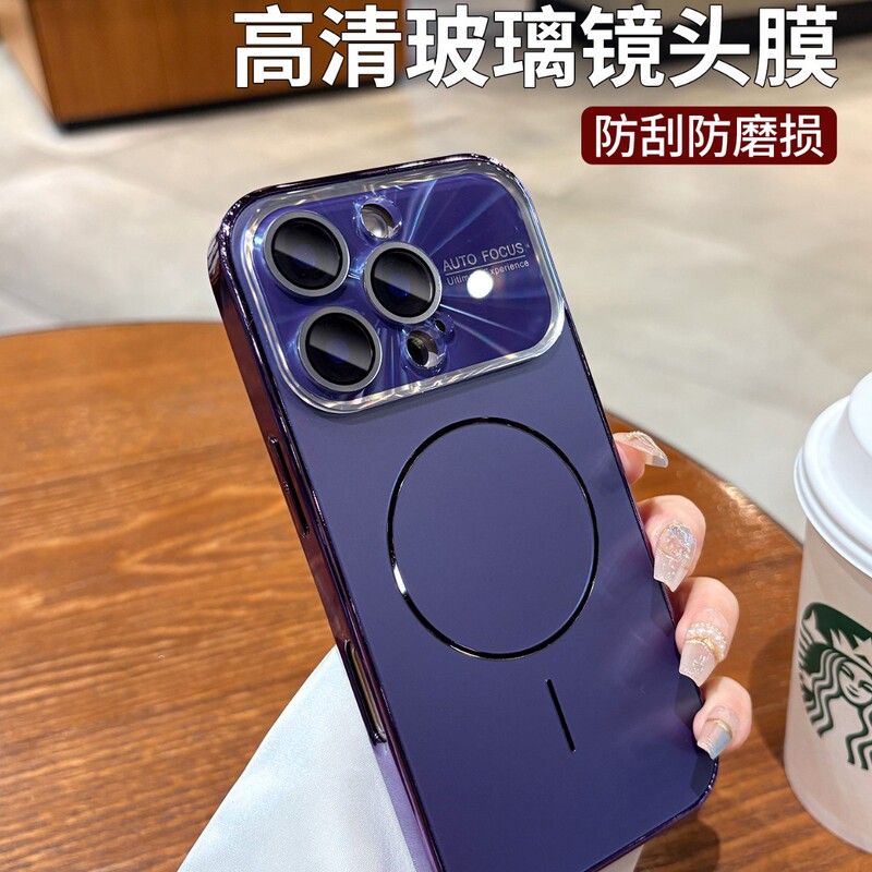 适用苹果大视窗iphone17promax手机壳带镜头膜17磁吸细圈全包硬壳|undefined