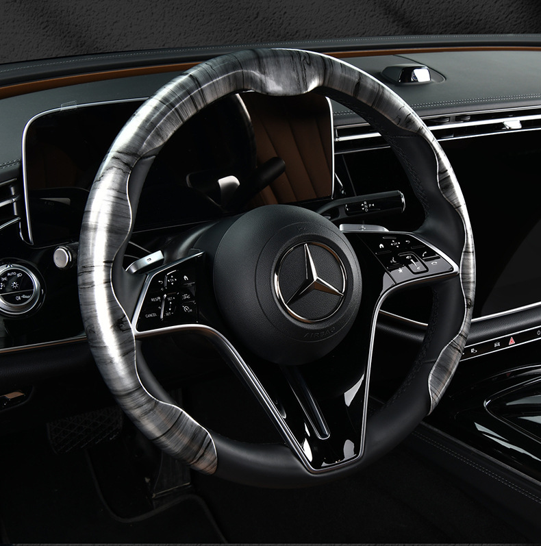2025 new 5D headband forged carbon maple pattern card type car steering wheel cover factory direct sales of a generation of hair