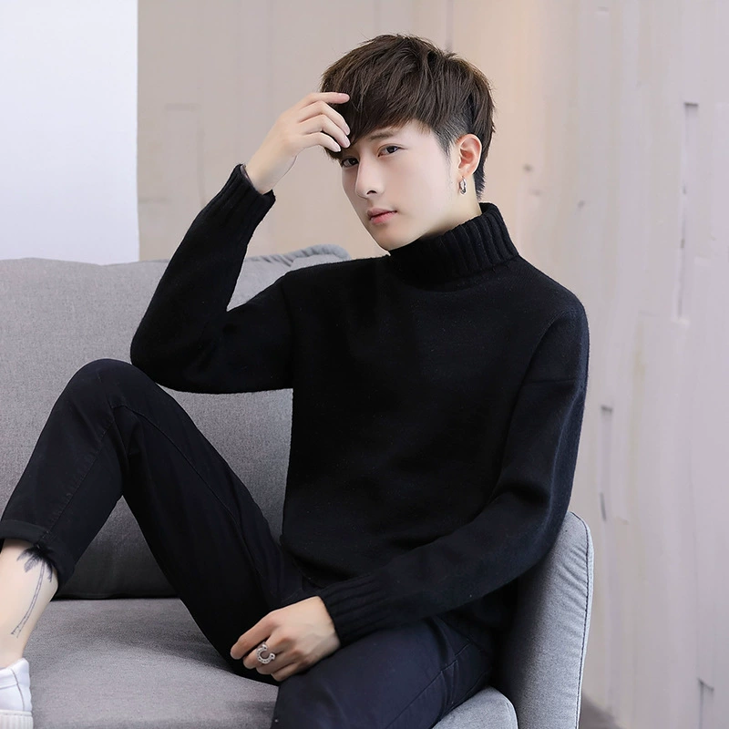 Demi-season sweater, thermal underwear, knitted long-sleeve, Korean style