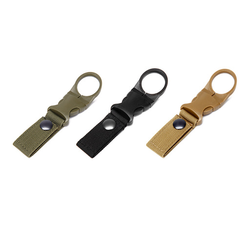 Outdoor tactical nylon webbing water bottle clip, multi-functional hiking clip, portable water bottle quick hang, mineral water clip