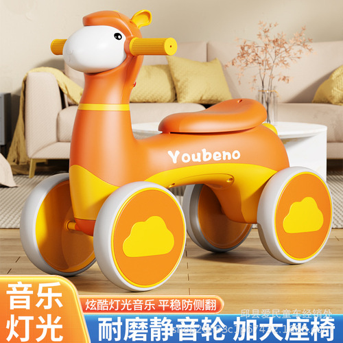 New children's twist car, silent wheel, baby scooter, balance car, music light, child scooter manufacturer