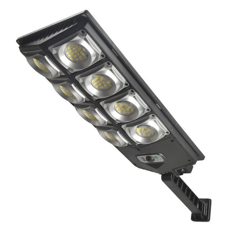 energía solar transfronteriza de doble fila integrada lámpara de patio de control remoto iluminación al aire libre inducción del cuerpo humano luz intensa lámpara de calle