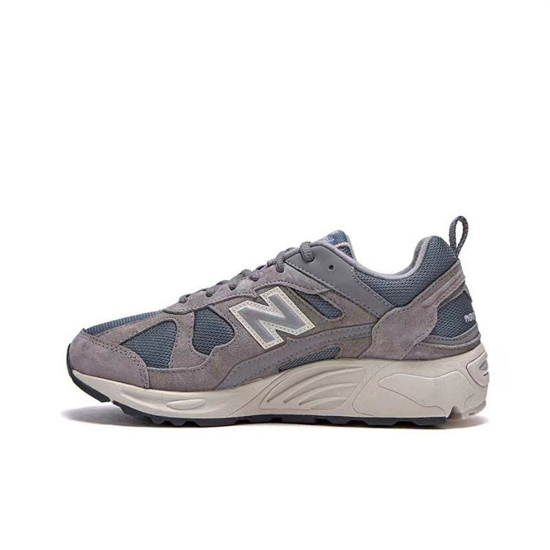 莆田純原高バージョンnb878男女共通のレトロなレジャーショックランニングシューズカップルスポーツのお父さん靴|undefined