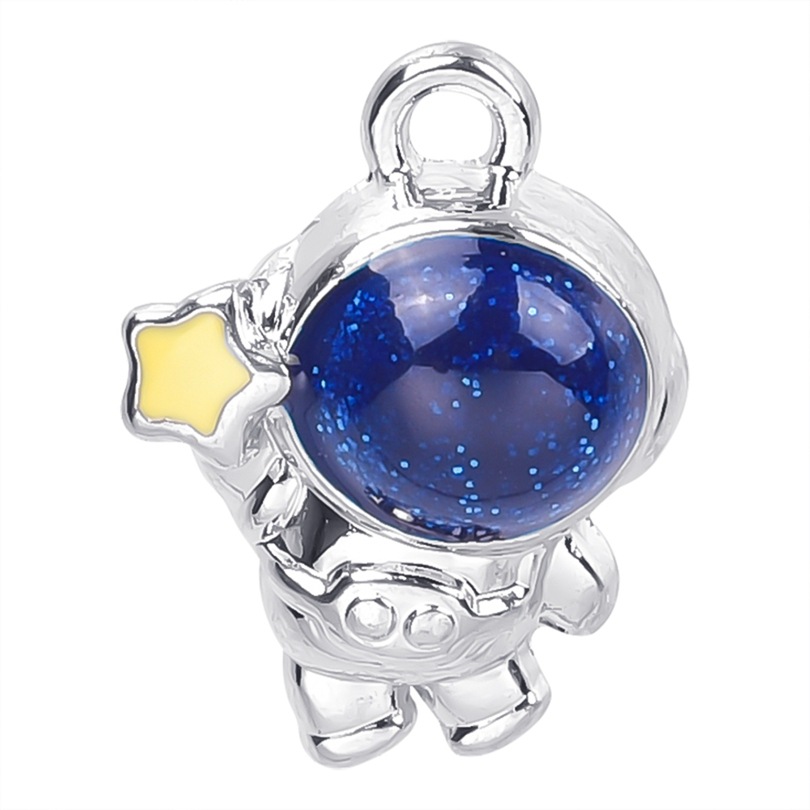 1 Piece 1.1*1.5CM Alloy Astronaut Star Pendant display picture 1