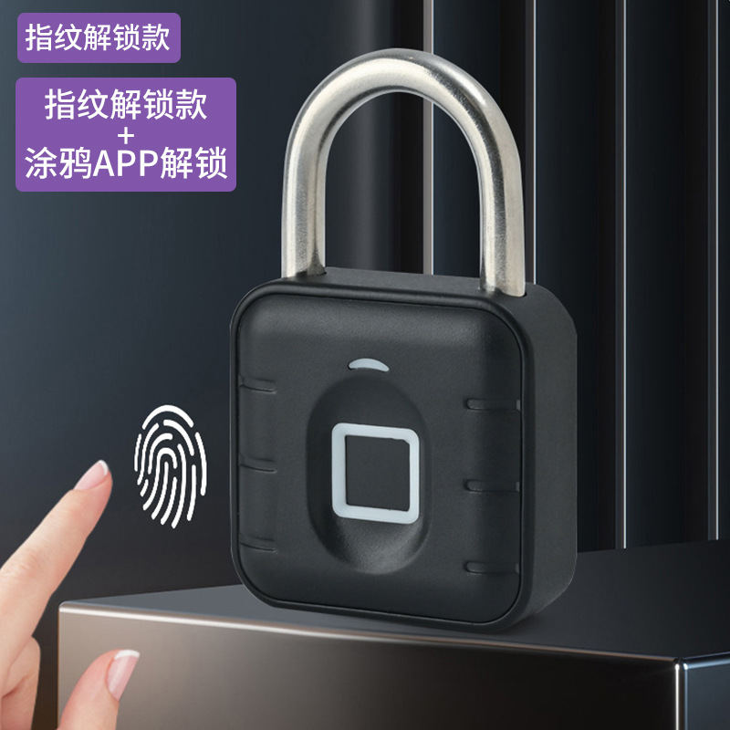candado de huellas digitales inteligente cabeza de candado electrónico inteligente al aire libre candado de puerta antirrobo armario de cifrado