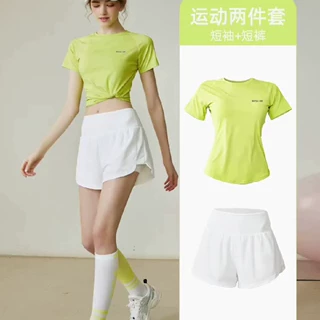 2025新款羽毛球运动套装女网球服跑步健身衣夏季薄款瑜伽速干短裤