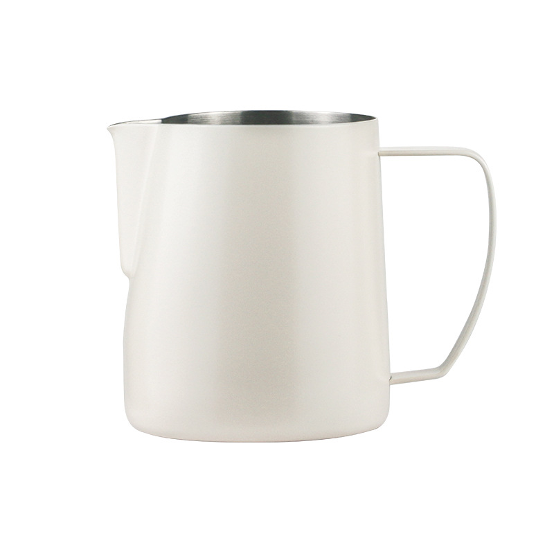 Nibu café flor taza 304 Acero inoxidable engrosada en relieve boca puntiaguda flor olla italiana leche burbuja taza 450 700ml