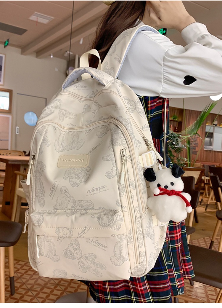 2024 New Large Capacity Stylish Backpack Daily Versatile Men and Women Backpack High School Student Campus Student Bag