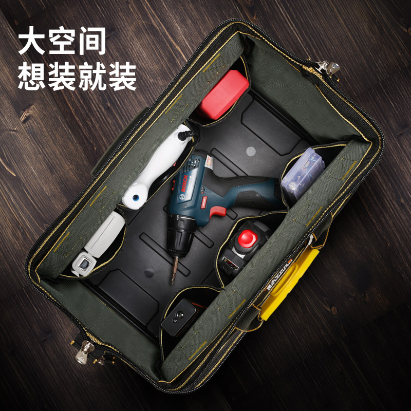 Kit de herramientas para hombres lienzo grueso y resistente al desgaste eléctrico especial pequeño portátil multifuncional mantenimiento de instalación de hardware de carpintería