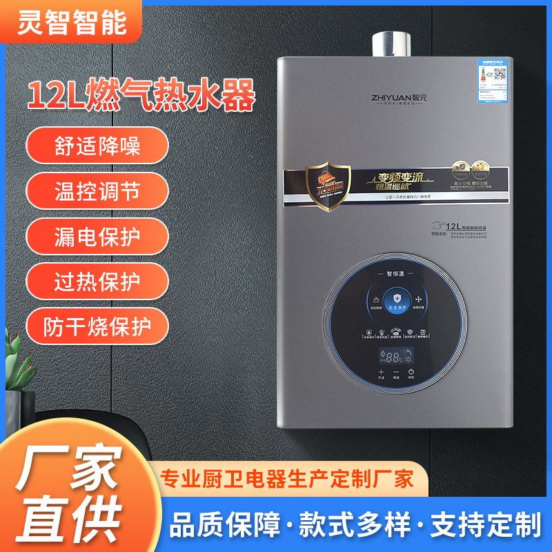 热水器天然气恒温节能强排即热式12升大流量天然气燃气热水器