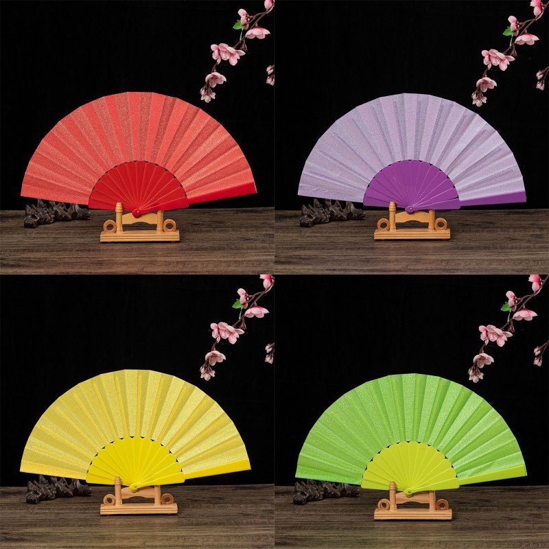 7 pulgadas ventilador plegable engrosada ventilador hueso plano llano cebolla en polvo ventilador de baile ventilador español Amazon ventilador de publicidad