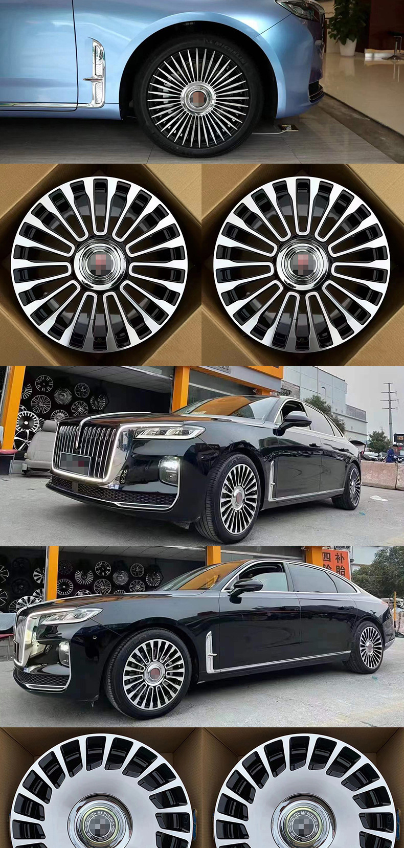 Suitable for Hongqi H9 Wheels 18inch 19inch Hongqi H9h7h5 HQ9 HS5 HS7 Suspended Pancakes Modified Wheels