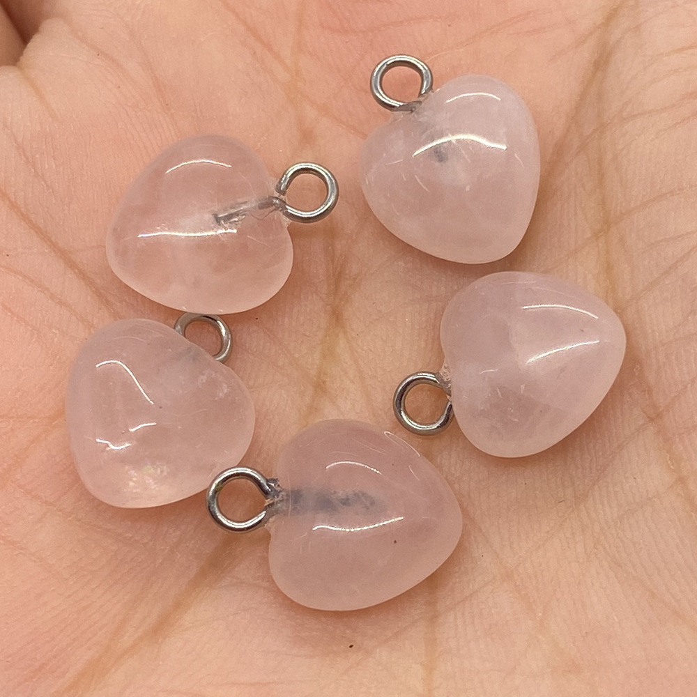 1 Piece Diameter 10mm Natural Stone Heart Shape Pendant display picture 7