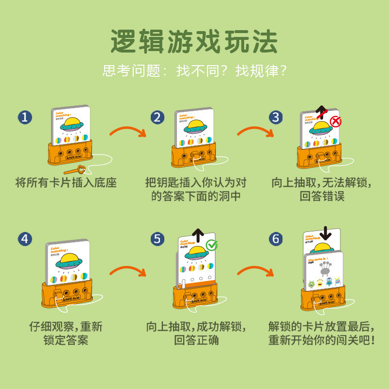 Juguetes lógicos infantiles populares transfronterizos Juguetes de acertijo Educación temprana para bebés Educación infantil Ayuda de pensamiento de 3 - 6 años