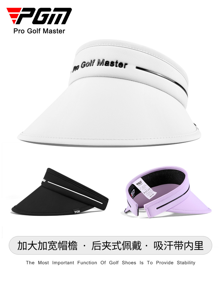 Mũ golf nữ PGM vành rộng chống nắng, kiểu hở đỉnh, vành 27cm — MZ048-màu trắng, MZ048-Đen (đen từ đen), MZ048-Màu đen, MZ048-màu tím nhạt