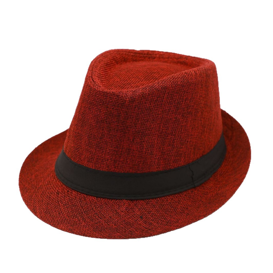 Sombrero Fedora para Hombre de Lino, Transpirable, Protección Solar y A Prueba de Viento, para Playa y Ocio
