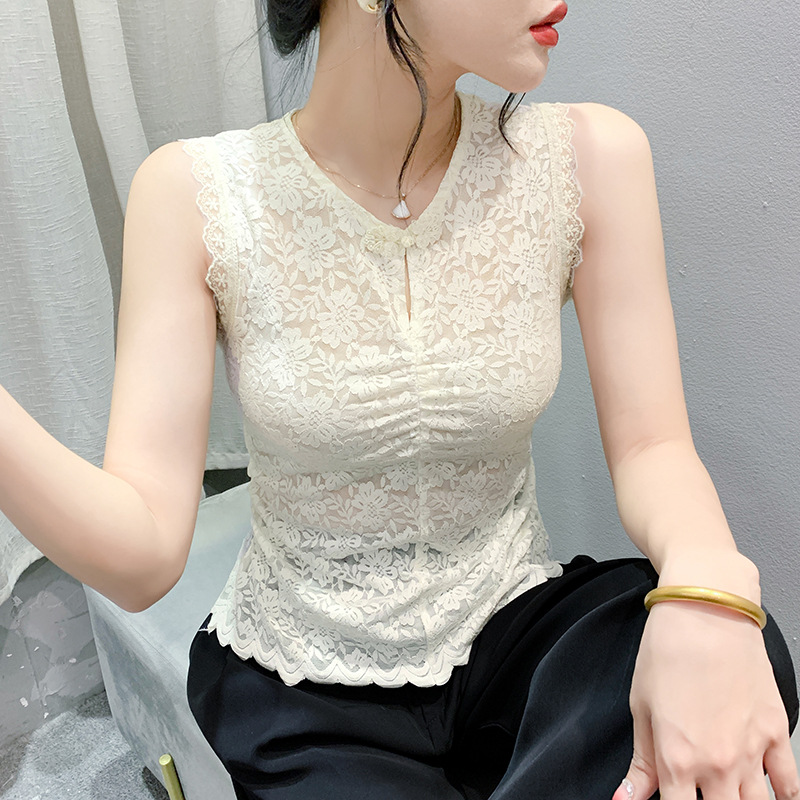 Sexy lace design tank top