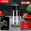 CCKO glass oil pot oil bottle home kitchen seasoning bottle soy sauce vinegar, no oil leak -proof automatic opening and closing oil tank