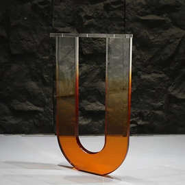 U型亚克力桌腿支架吧台茶几腿支撑脚餐桌岩板透明桌角桌脚