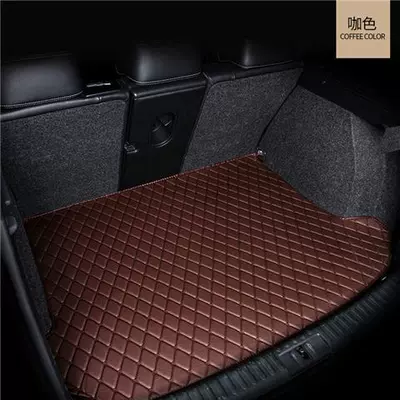 Trunk Mat: enclosed special car trunk - single-brown-leather-message-car-name-year-default-item
