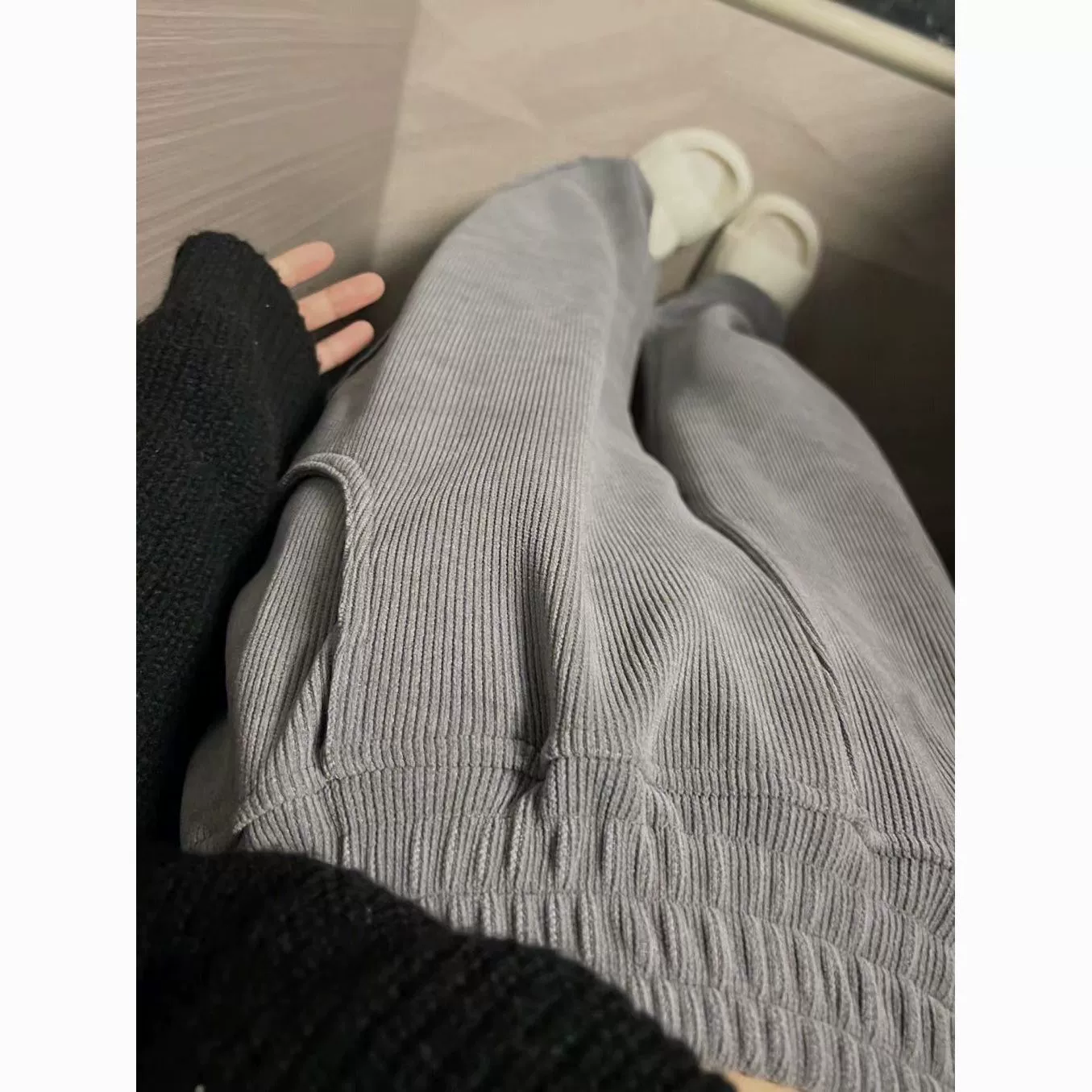 Американские винтажные спортивные штаны для детей осенью и зимой тяжелые европейские хлопковые вельветы с высокой талией повседневные тонкие широкие брюки