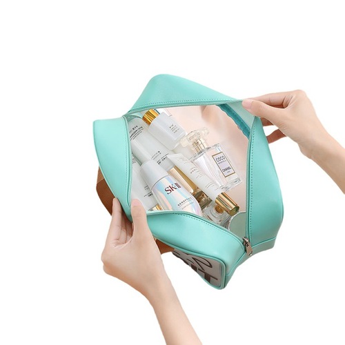 Waterproof makeup bag storage bag large capacity high beauty transparent travel toiletry bag set of three cosmetic storage bag