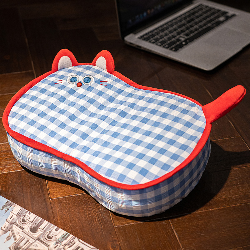 Algodón de memoria del estómago del gato niñas dormitorio de almuerzo de oficina dormitorio de estudiantes niños siesta almohada pequeña regalo
