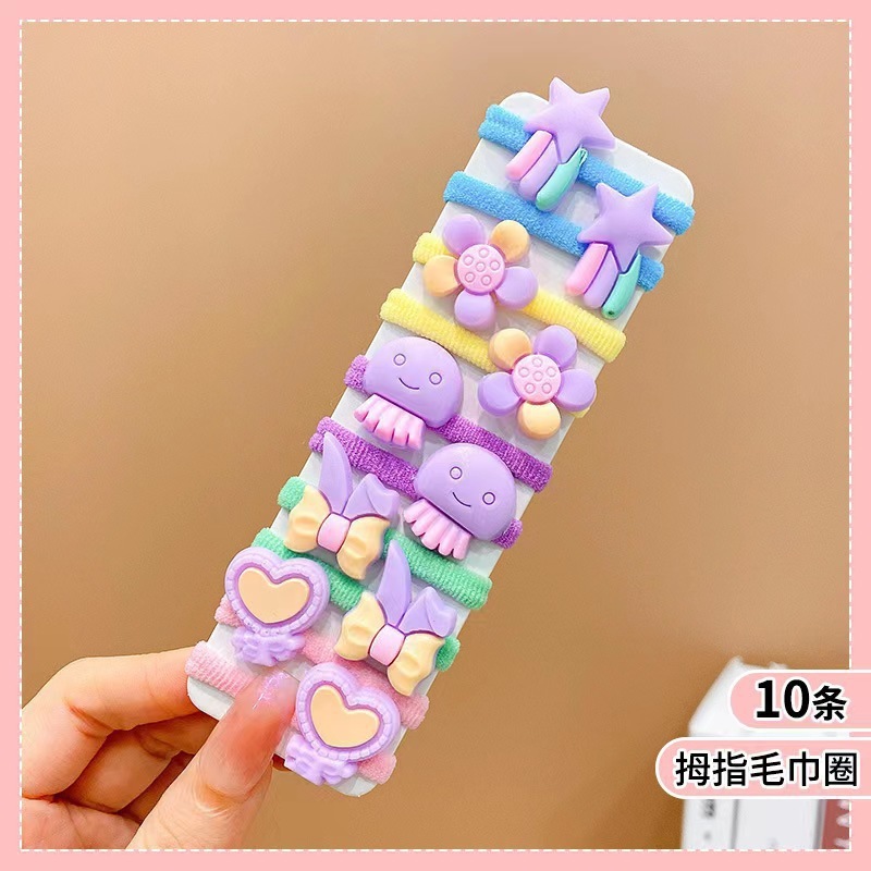 卡通头绳辫子发饰高弹力尼龙发圈发女宝宝橡皮筋头花儿童头饰|undefined
