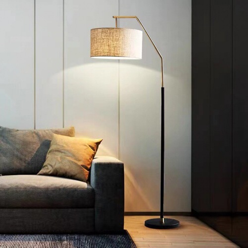 American simple floor lamp living room light luxury ins style Nordic bedroom coffee table bedside table cloth cover vertical fishing lamp