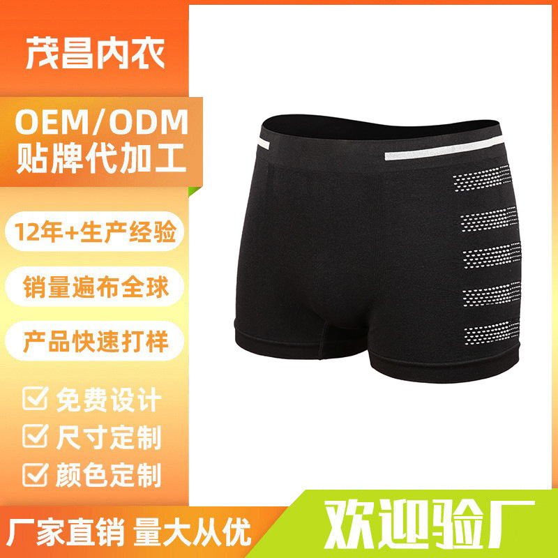Cross-Border Men's Nylon Seamless Underwear Odm Customization Gurao Factory Supports Logo Customization and Factory Inspection at the Door