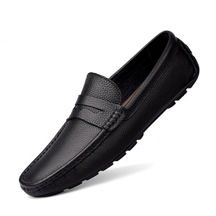 6611 Men's and Women's Shoes Driving Flat Lazy Slip-on Casual Shoes Spring Low-top Small Leather Shoes