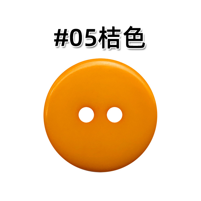 Resina de color de dos ojos Botón de pan suéter de cachemira de color caramelo botón de la camisa de los niños botón de la etiqueta engomada hecha a mano