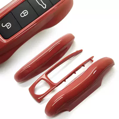 Car key bag, 17-23 Porsche Panamera Macan - bordeaux-red-highlight