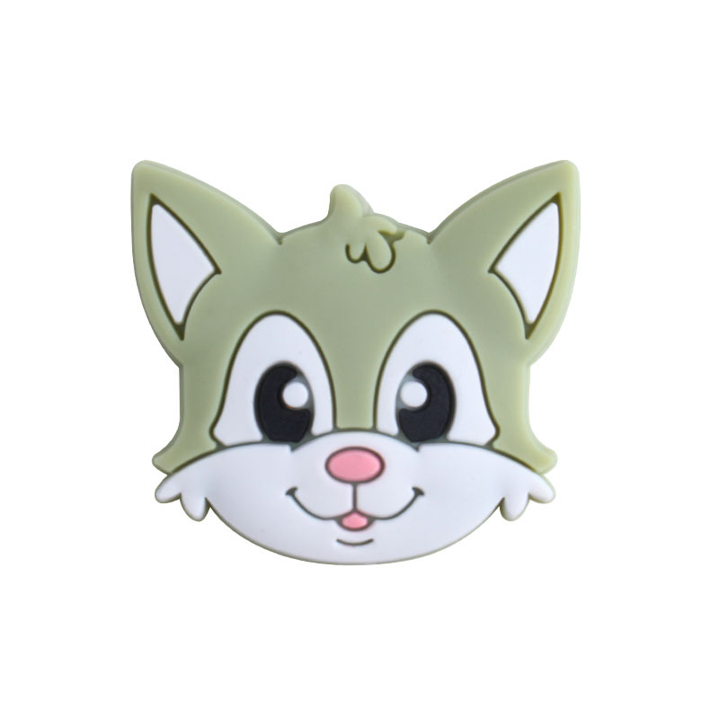DIY creativo bebé suministros de dibujos animados animal Fox gato silicona joyería bebé chupete cadena molar mordedor pulsera accesorios