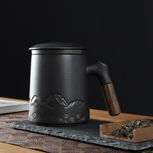 陶瓷茶水分离个人专用泡茶杯子办公室水杯过滤高档带盖茶杯