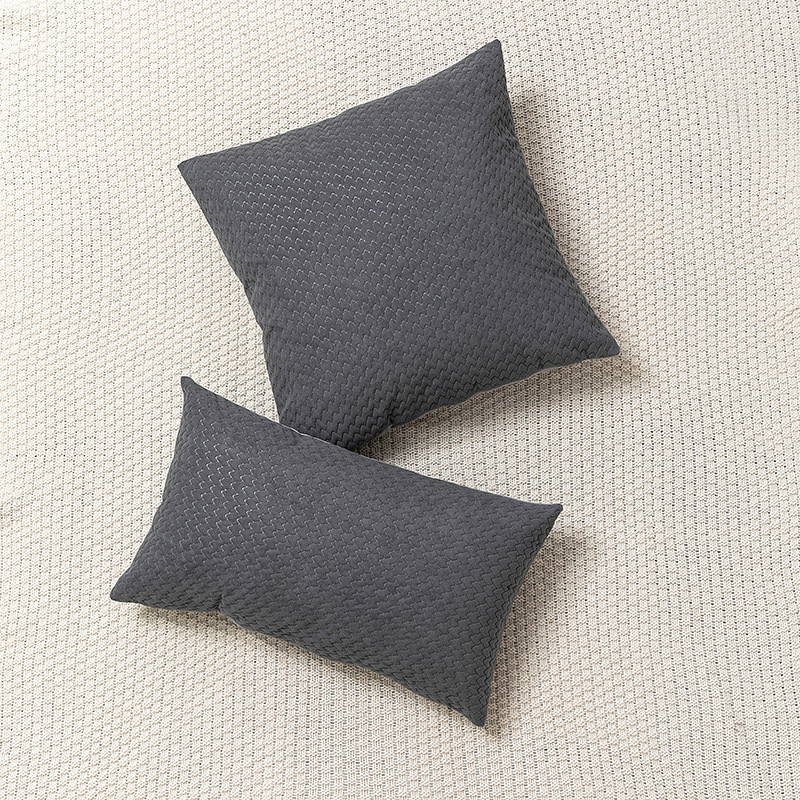 New Nordic Simple Dutch Velvet Three-Dimensional Embossed Twill Large Pillow Cushion Sofa Waist Pillowcase_voghion.com