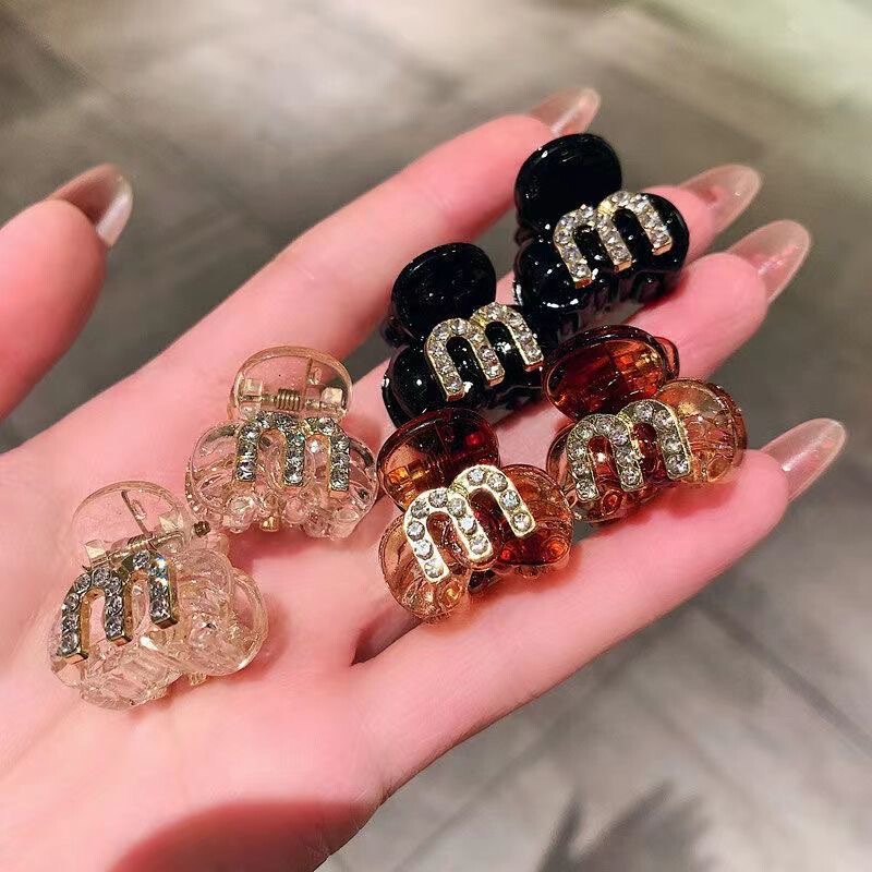 New Letter Rhinestone Mini small size Clip Korean Letter Cyber Celebrant High-grade Bangs Clip Side Clip Hair Accessories