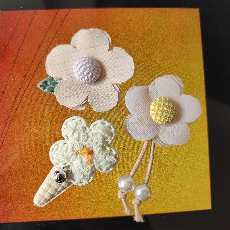 Spring and Summer new fabric flower decoration accessories hair rope sandals decoration small flower yarn flower jewelry shoes and hats accessories accessories