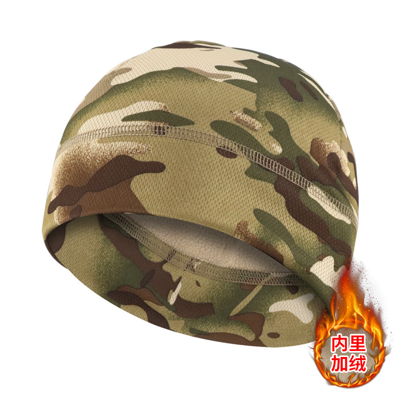 Sombrero cálido de invierno, capucha gruesa, ciclismo al aire libre, máscara a prueba de viento, camuflaje, sombrero a prueba de frío para hombre, casco, forro polar, calor