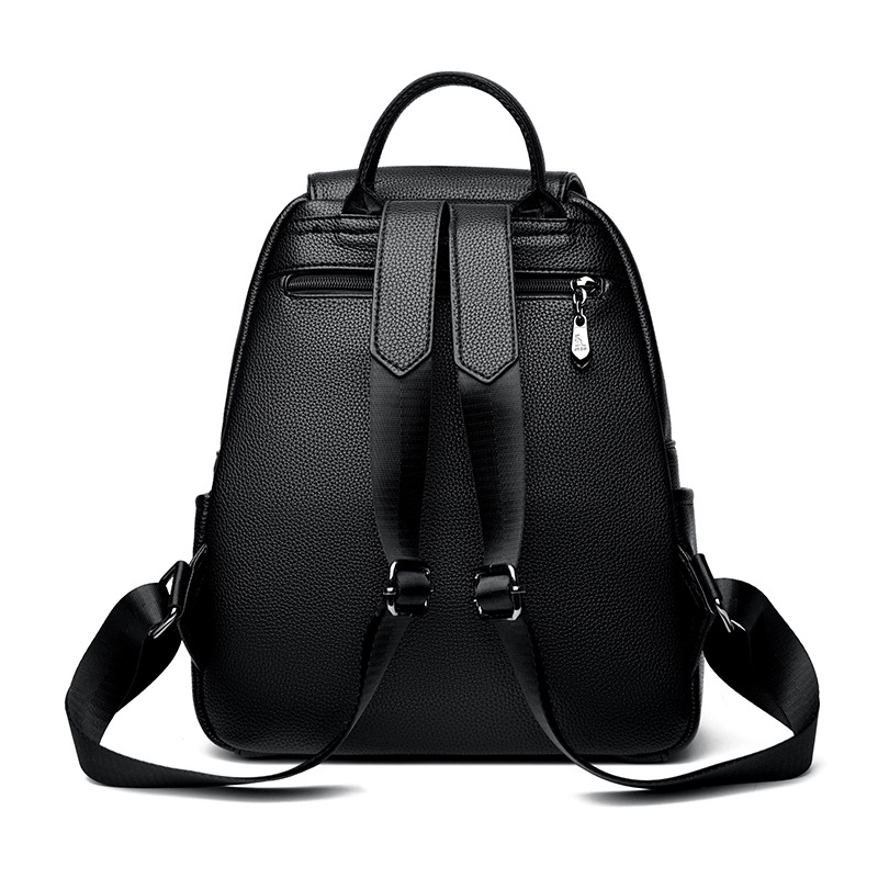 Mom 2024 neue Mode schwarz klassischer Rucksack hochwertige Damen Casual Reisetasche Trend_voghion.com