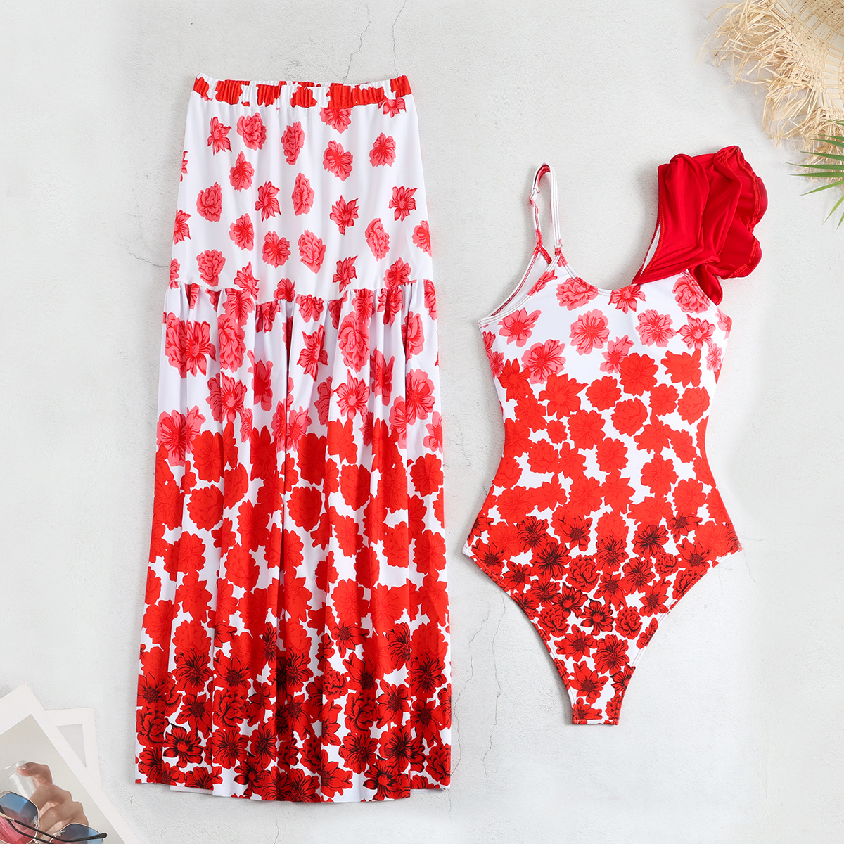 Women's Vacation Ditsy Floral 2 Pieces Set One Piece Swimwear display picture 8