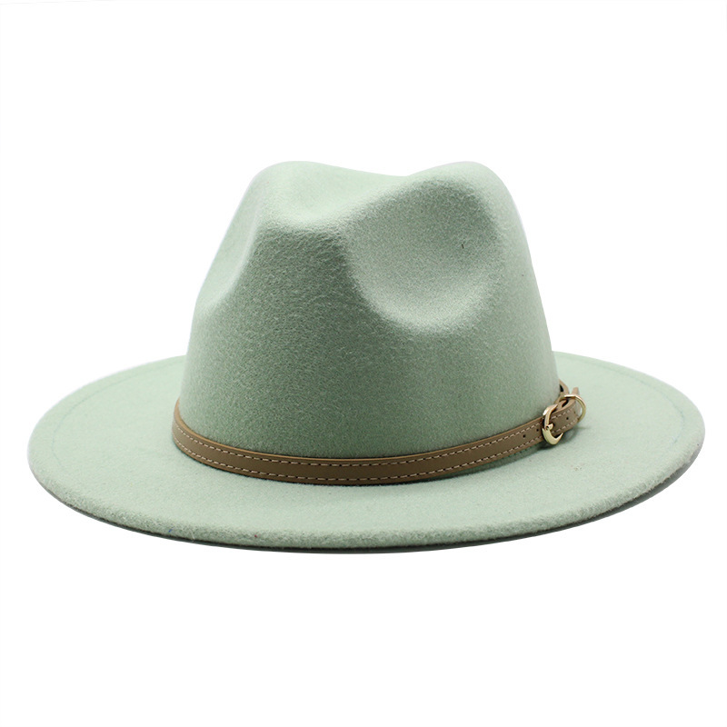 Otoño y invierno británico para hombres y mujeres nuevo sombrero de lana de jazz sombrero de bisel sombrero clásico sombrero de moda sombrero de felt al por mayor