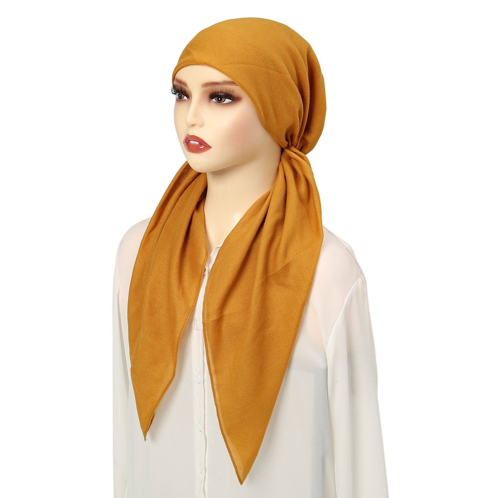 95g Weight Hijab Hats Type Daily, Street Occasion Polyester Material Solid Color Pattern All Seasons Season Women's Gender Classic Style Style Eaveless Rim Women's Classic Style Solid Color Polyester Hijab 2