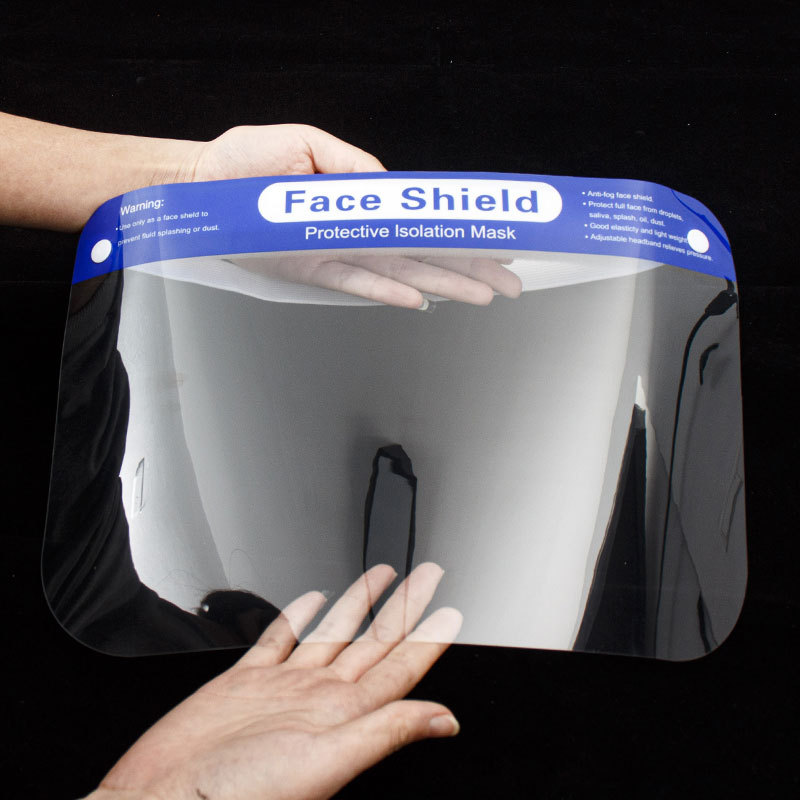 厂家供应透明双面防雾护目防飞沫隔离面罩防护面罩防飞溅pet面屏|ms